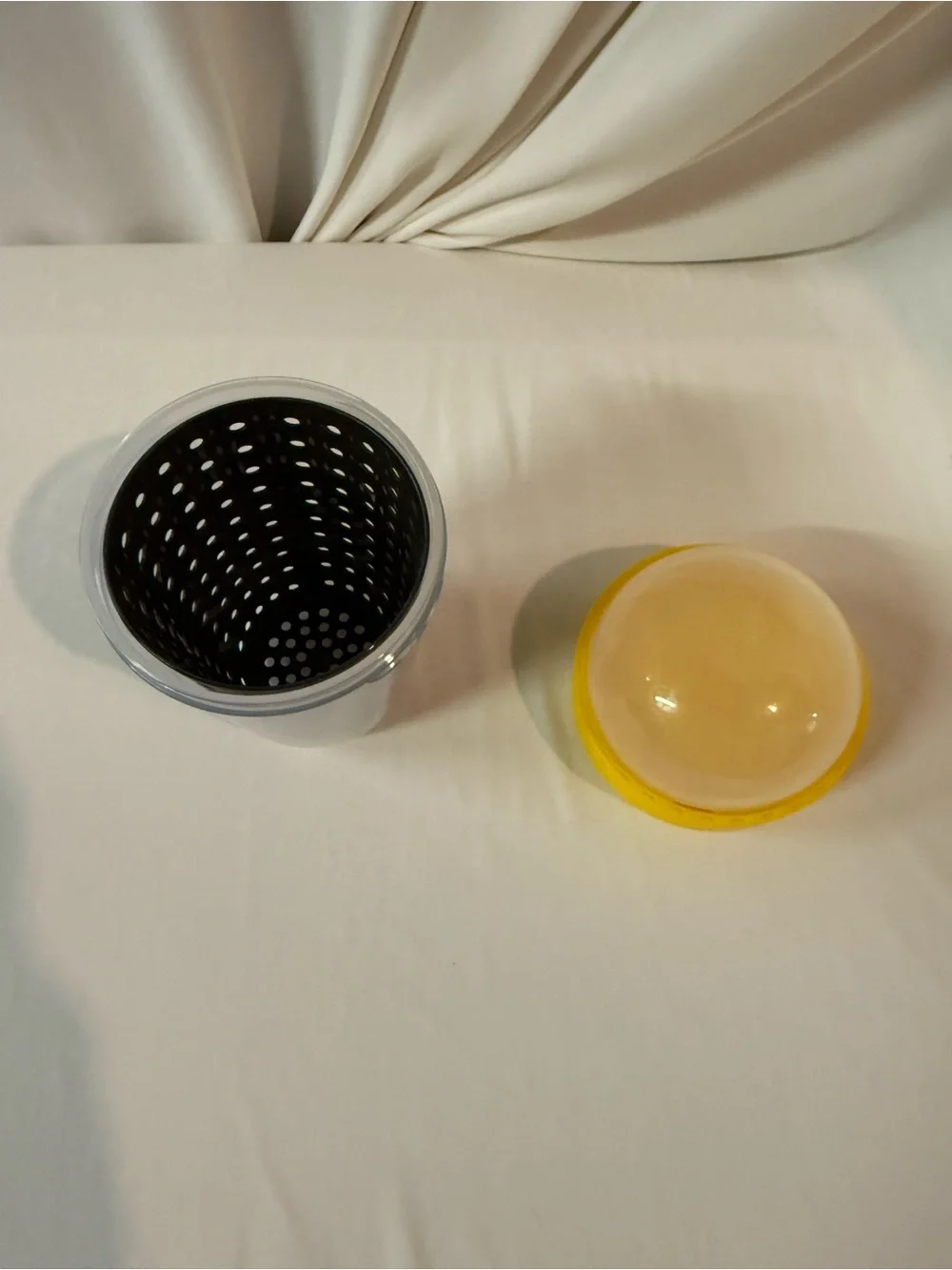 IKEA Yellow and Gray Snack Container with Dome Lid